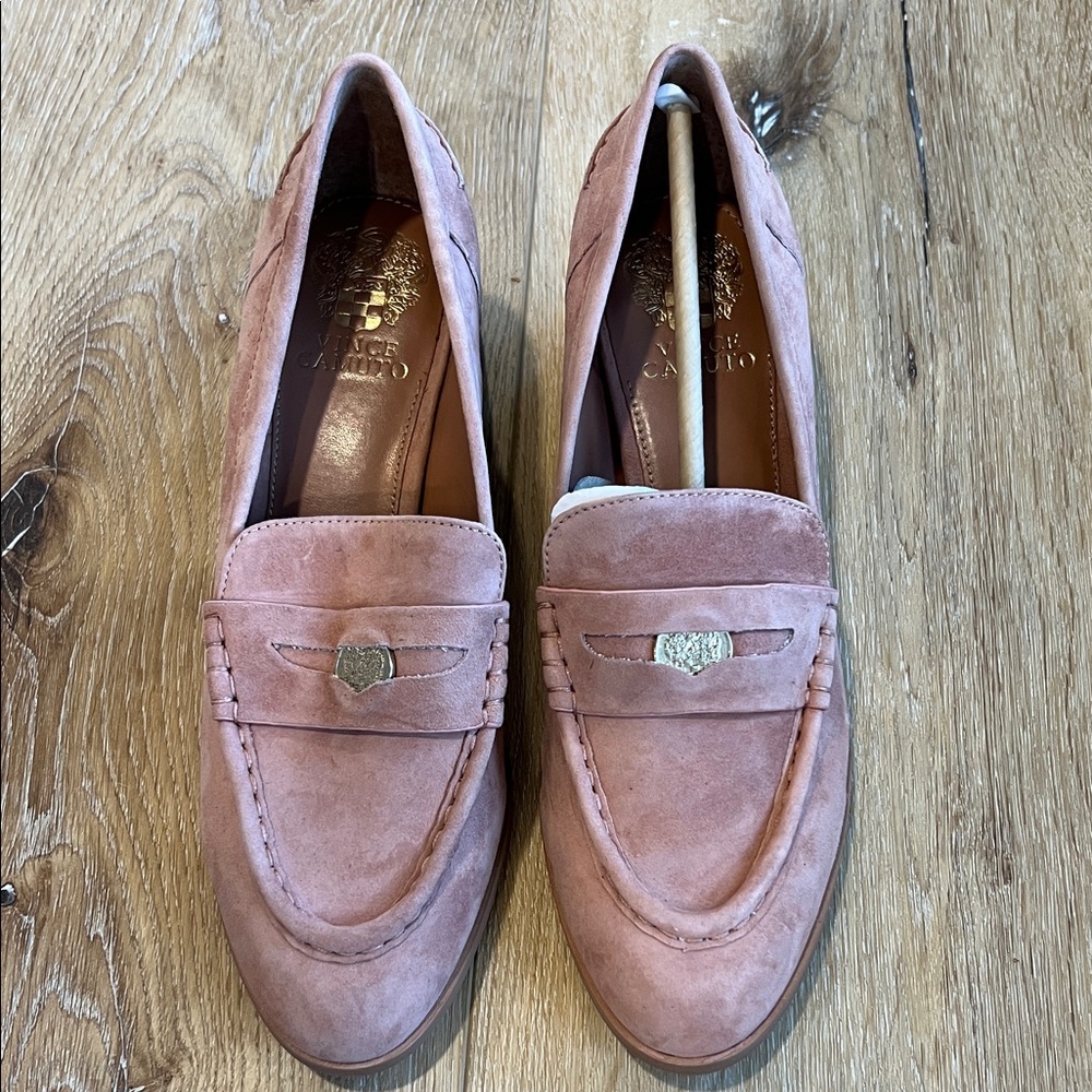 Vince Camuto Blush Suede Loafers